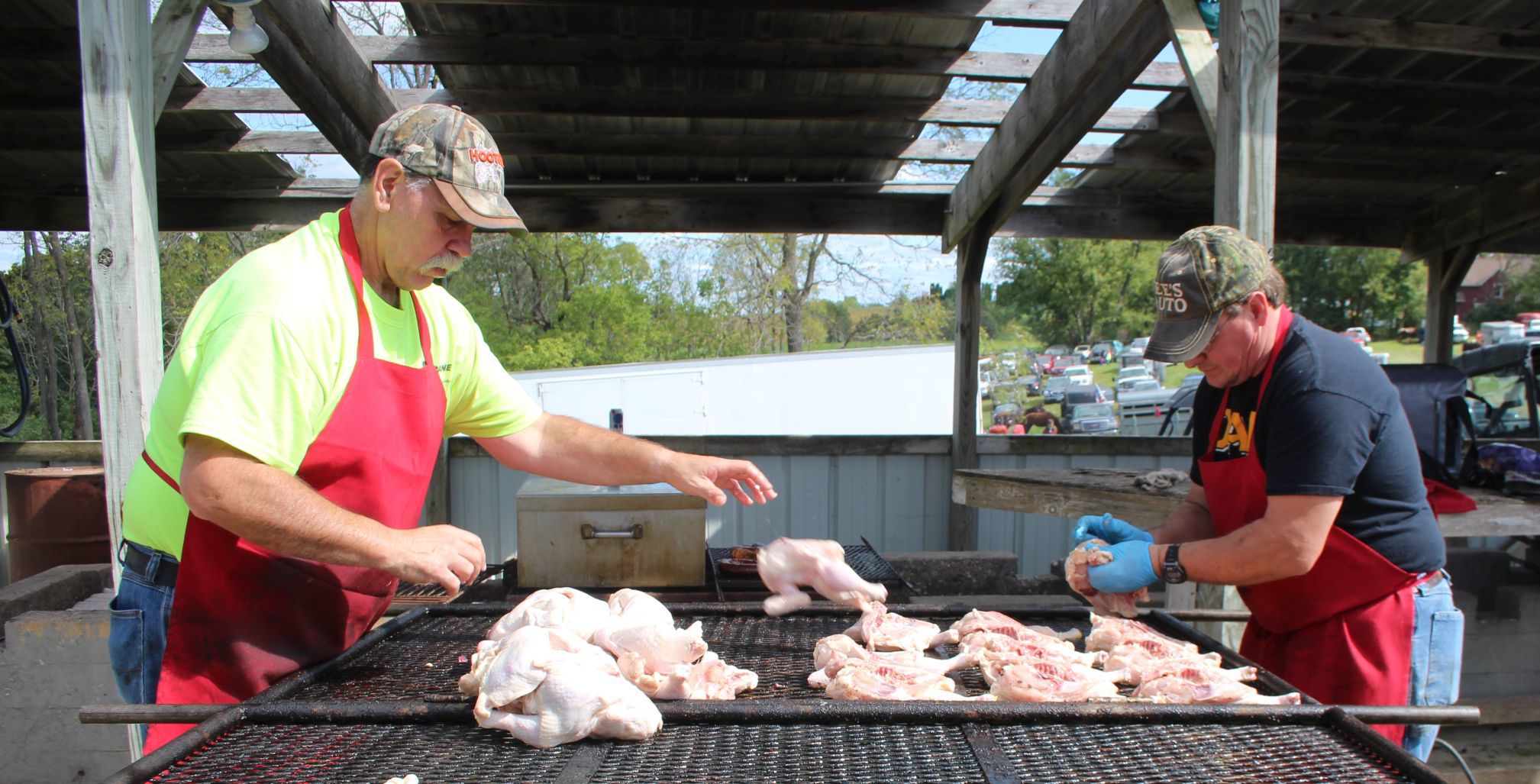 Prepping the chicken